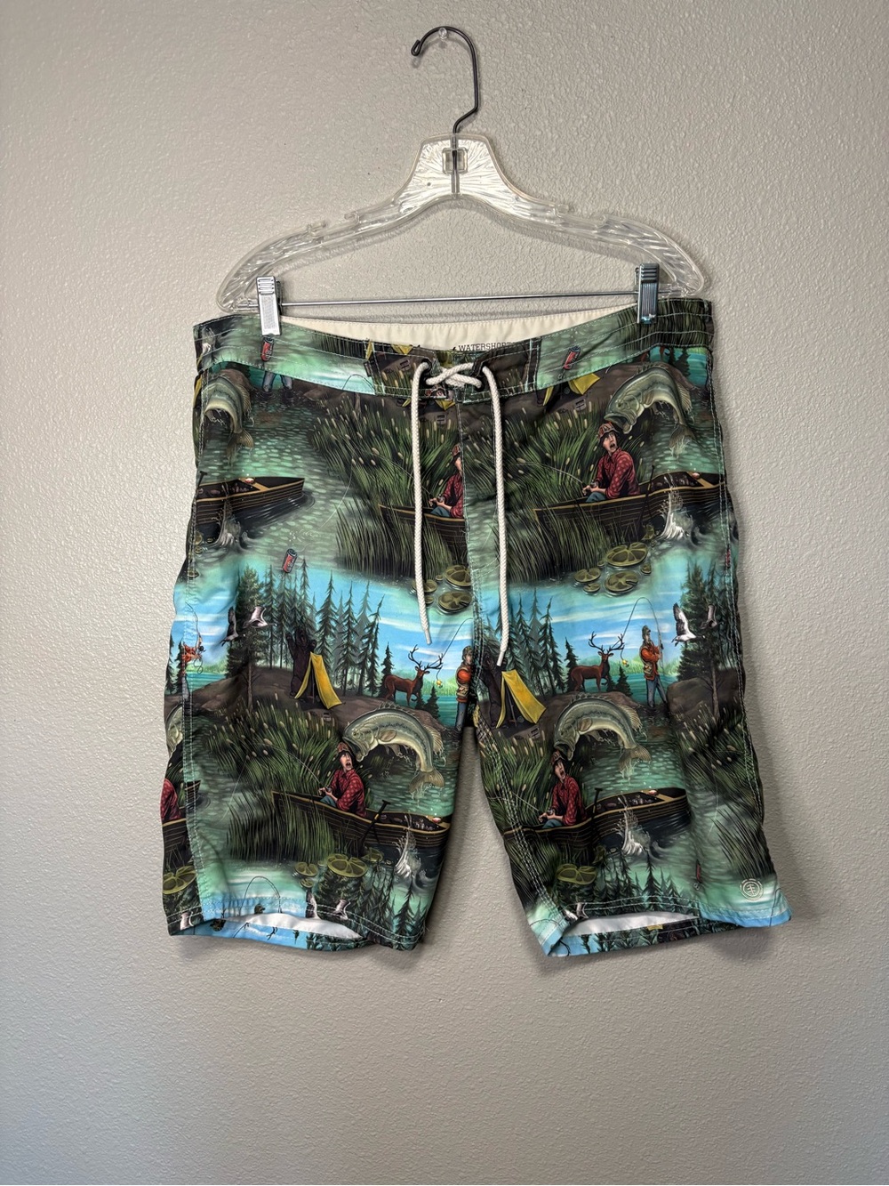 Element Skateboarding Vintage Fishing Camping Hybrid Board Shorts Mens 36 Rare